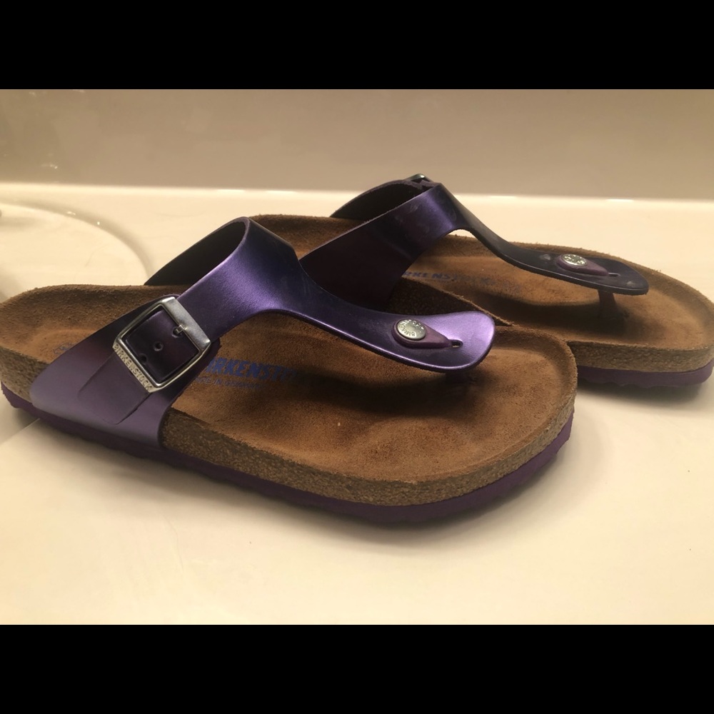 Purple Metallic Thong Birkenstock’s
